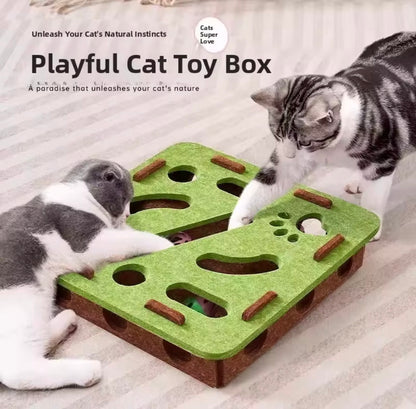 Interactive Cat Puzzle Toy Box