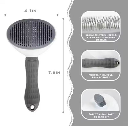 Self-Cleaning Pet Grooming Brush