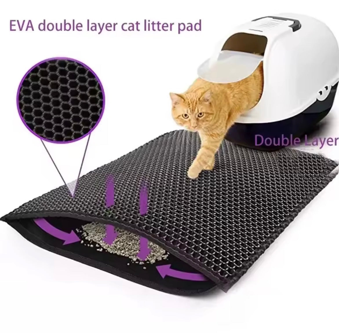 Double Layer Waterproof Cat Litter Mat
