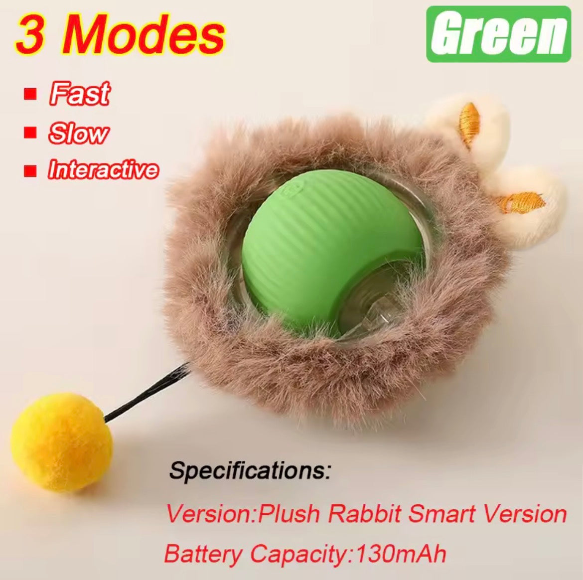 Automatic Rolling Ball with Faux Tail