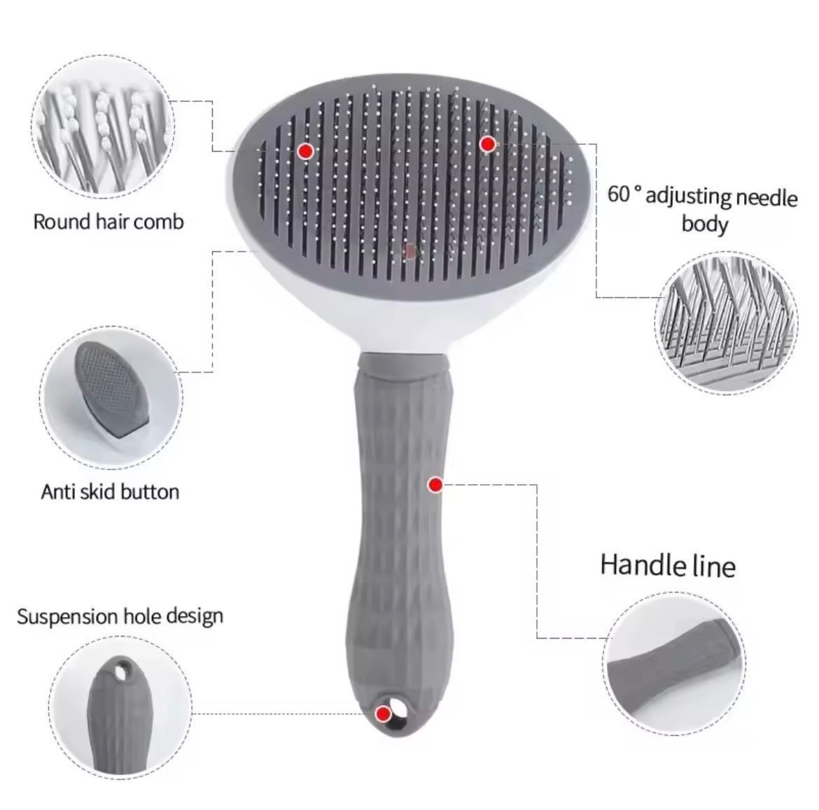 Self-Cleaning Pet Grooming Brush