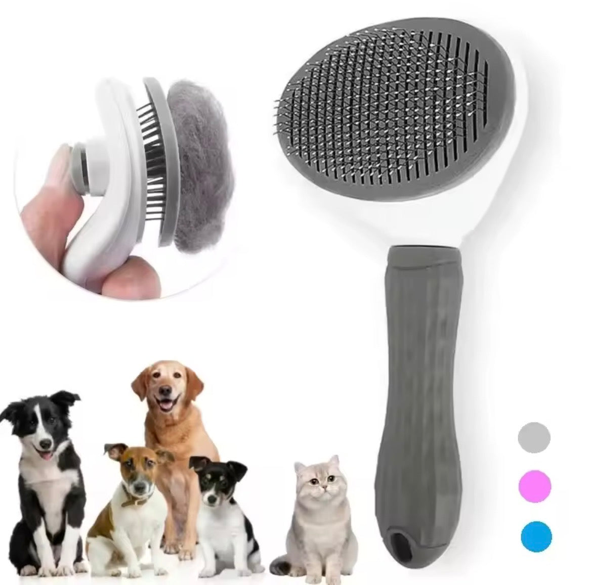 Self-Cleaning Pet Grooming Brush